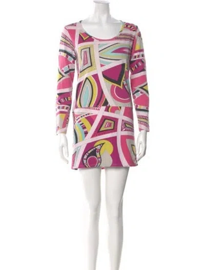 Pre-owned Pucci Printed Mini Dress In Pink