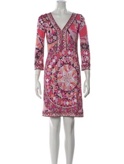 Pre-owned Pucci Printed Mini Dress In Pink