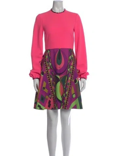 Pre-owned Pucci Printed Mini Dress In Pink