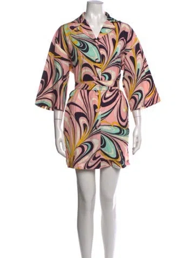 Pre-owned Pucci Printed Mini Dress In Pink