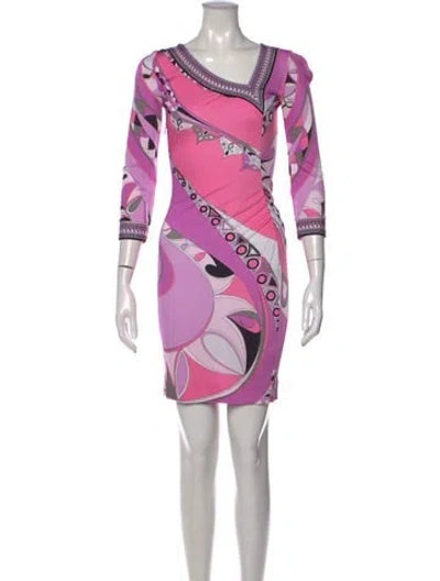 Pre-owned Pucci Printed Mini Dress In Pink