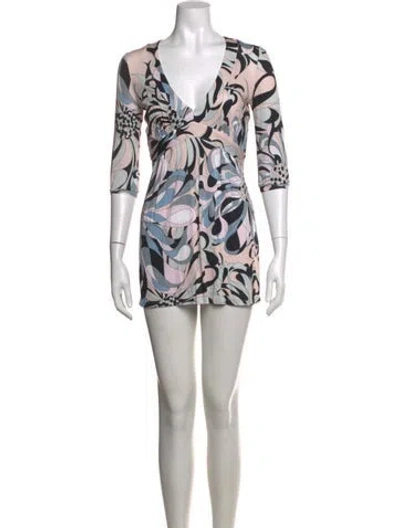 Pre-owned Pucci Printed Mini Dress In Pink