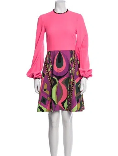 Pre-owned Pucci Printed Mini Dress In Pink
