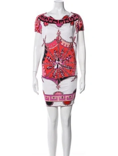 Pre-owned Pucci Printed Mini Dress In Pink