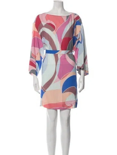 Pre-owned Pucci Printed Mini Dress In Pink