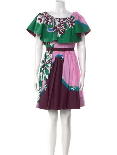 Pre-owned Pucci Printed Mini Dress In Purple