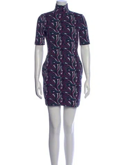 Pre-owned Pucci Printed Mini Dress In Purple