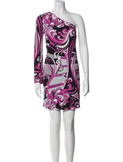 Pre-owned Pucci Printed Mini Dress In Purple