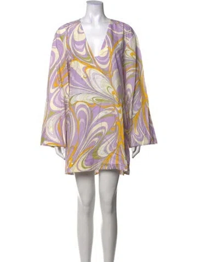 Pre-owned Pucci Printed Mini Dress In Purple