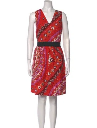 Pre-owned Pucci Printed Mini Dress In Red