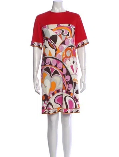 Pre-owned Pucci Printed Mini Dress In Red