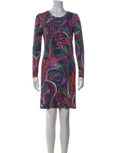Pre-owned Pucci Printed Mini Dress In Red