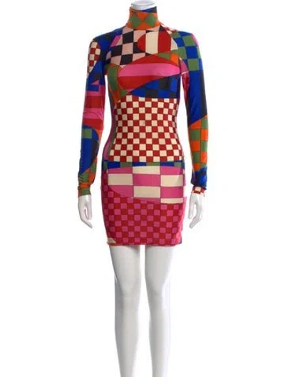 Pre-owned Pucci Printed Mini Dress In Red
