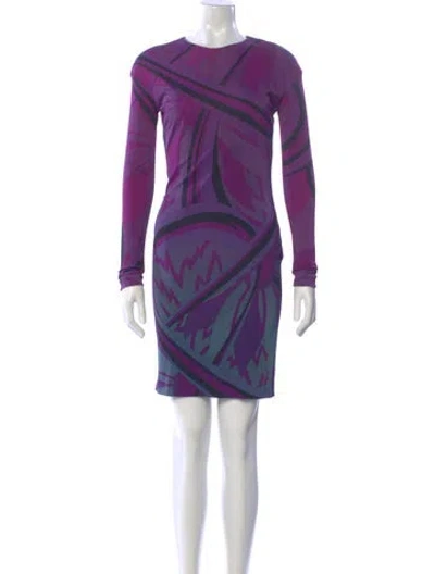 Pre-owned Pucci Printed Mini Dress W/ Tags In Blue