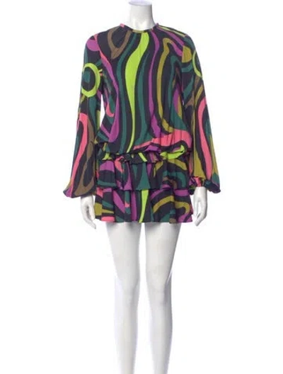 Pre-owned Pucci Printed Mini Dress W/ Tags In Blue
