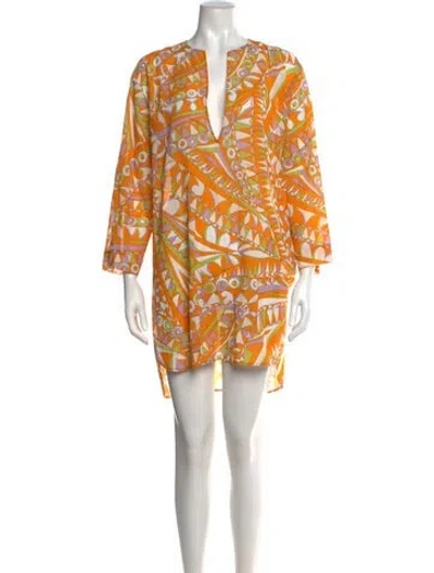 Pre-owned Pucci Printed Mini Dress W/ Tags In Blue