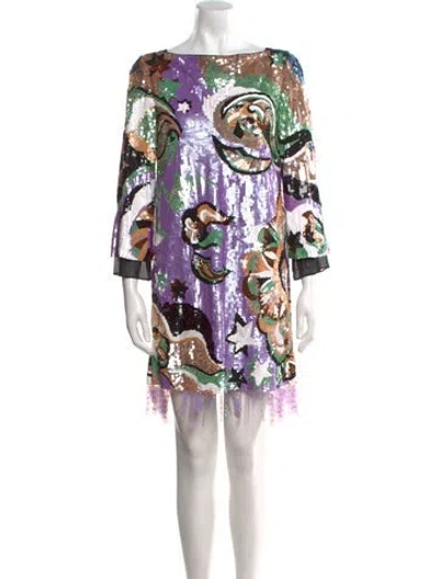 Pre-owned Pucci Printed Mini Dress W/ Tags In Green