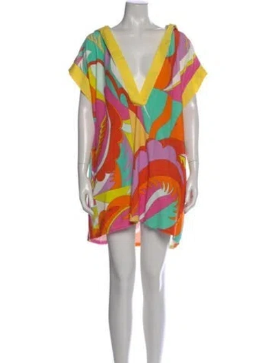 Pre-owned Pucci Printed Mini Dress W/ Tags In Orange