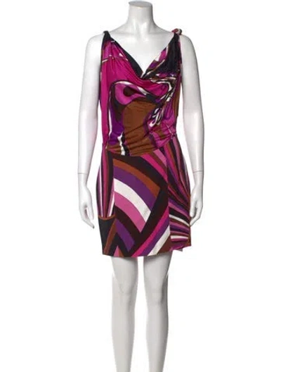 Pre-owned Pucci Printed Mini Dress W/ Tags In Pink