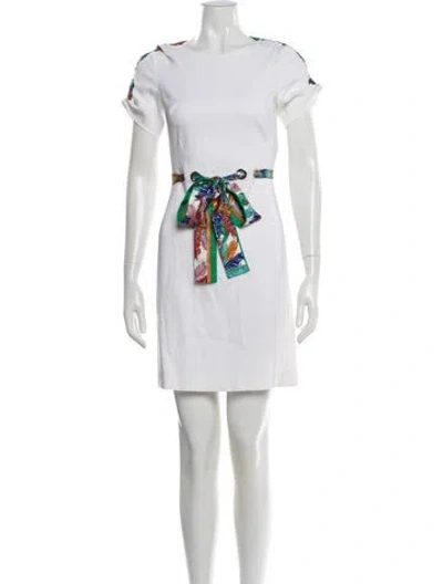 Pre-owned Pucci Printed Mini Dress In White