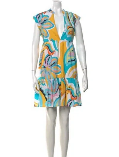 Pre-owned Pucci Printed Mini Dress In White