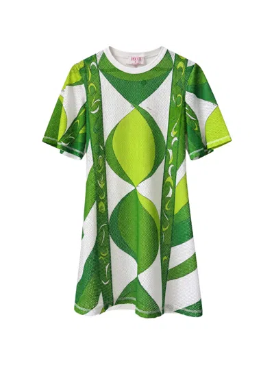 Pre-owned Pucci Printed Mini Dress In White