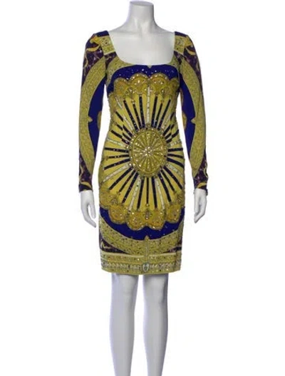 Pre-owned Pucci Printed Mini Dress In Yellow