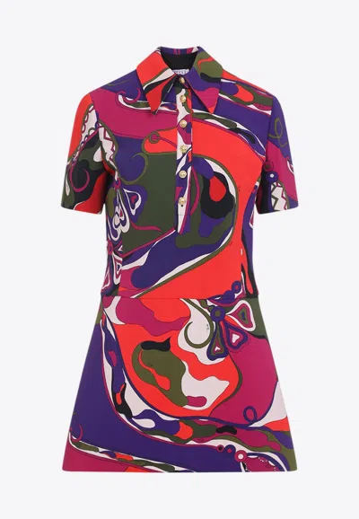 PUCCI PRINTED MINI SHIRT DRESS