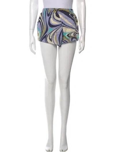 Pre-owned Pucci Printed Mini Shorts In Blue