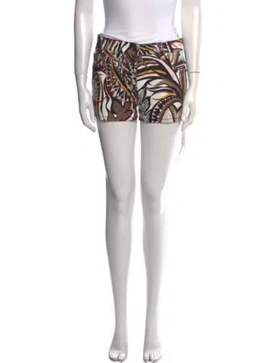 Pre-owned Pucci Printed Mini Shorts In Multi