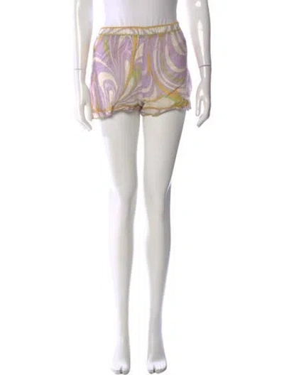 Pre-owned Pucci Printed Mini Shorts In Purple