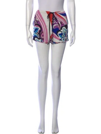 Pre-owned Pucci Printed Mini Shorts In Purple