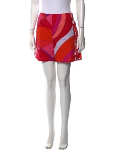 Pre-owned Pucci Printed Mini Shorts W/ Tags In Purple