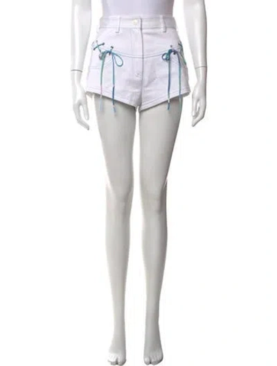 Pre-owned Pucci Printed Mini Shorts In White