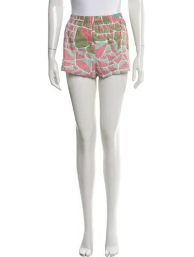 Pre-owned Pucci Printed Mini Shorts In Yellow