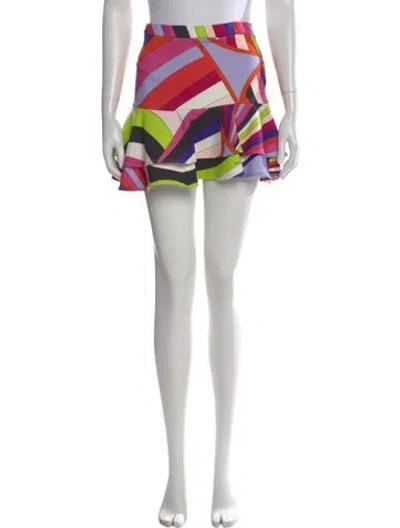 Pre-owned Pucci Printed Mini Skirt In Black