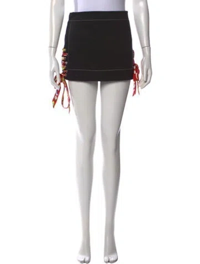 Pre-owned Pucci Printed Mini Skirt In Black
