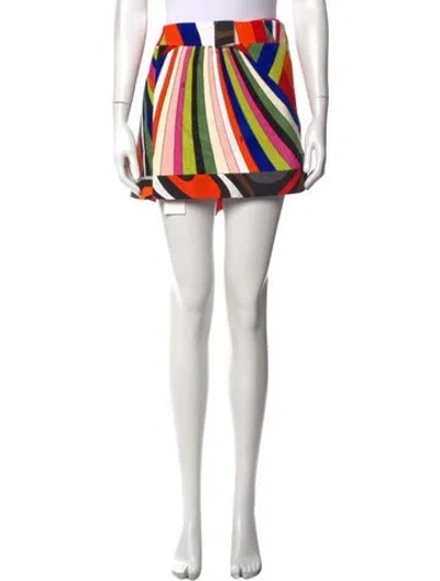 Pre-owned Pucci Printed Mini Skirt In Black