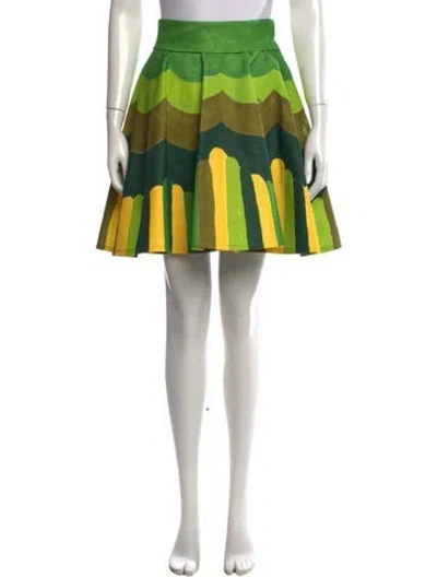 Pre-owned Pucci Printed Mini Skirt In Green