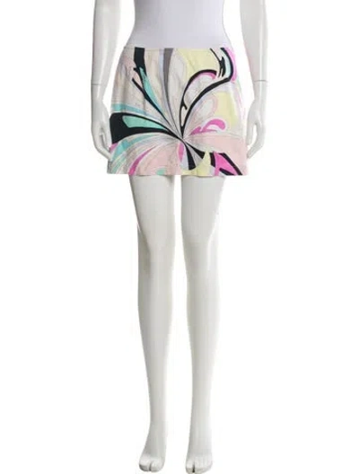 Pre-owned Pucci Printed Mini Skirt In Pink