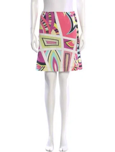 Pre-owned Pucci Printed Mini Skirt In Pink