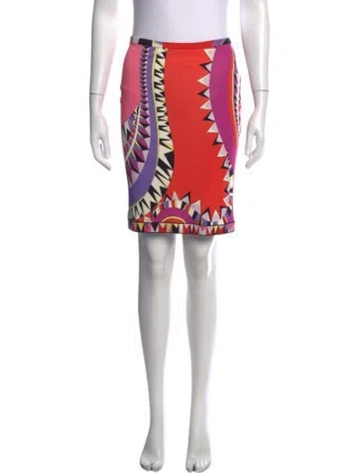 Pre-owned Pucci Printed Mini Skirt In Pink