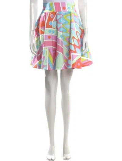 Pre-owned Pucci Printed Mini Skirt W/ Tags In Pink