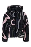 Pucci Printed Nylon Down Jacket In Multi