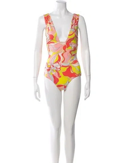 Pre-owned Pucci Printed One-piece In Multi