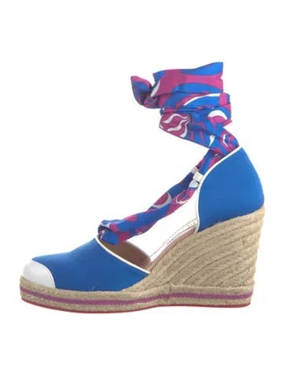 Pre-owned Pucci Printed Pumps In Blue