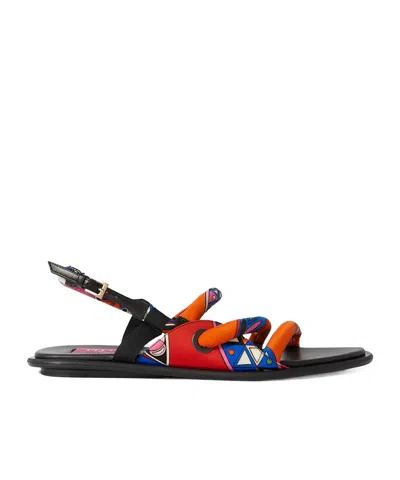 Pucci Printed Sandals In Multi