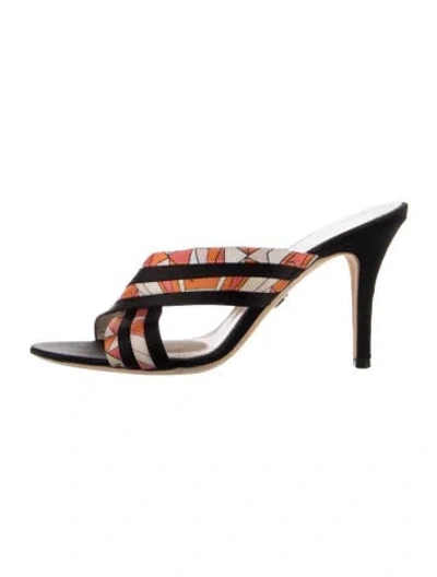 Pre-owned Pucci Printed Sandals In Black