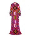 Pucci Printed Satin Maxi Dress In Multi
