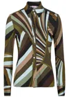 Pucci Iride Print Long-sleeved Shirt In Multi